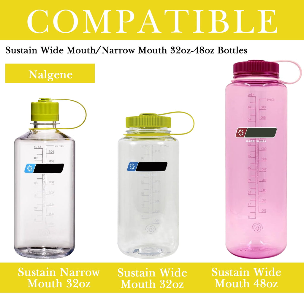 Linkidea 2 Pack Water Bottle Boot Compatible with Nalgene Sustain Wide Mouth 32oz/48oz, Narrow Mouth 32oz, Silicone Anti-Slip Bottle Bottom Bumper Protector (Yellow) C221Q