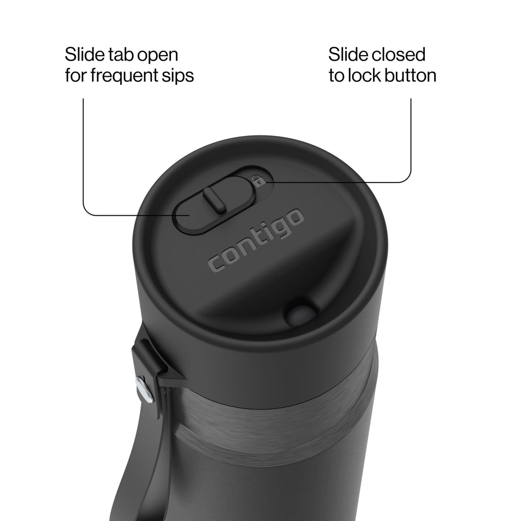 Contigo AutoSeal 16 oz Leakproof Water Bottle with Carrying Strap C023G