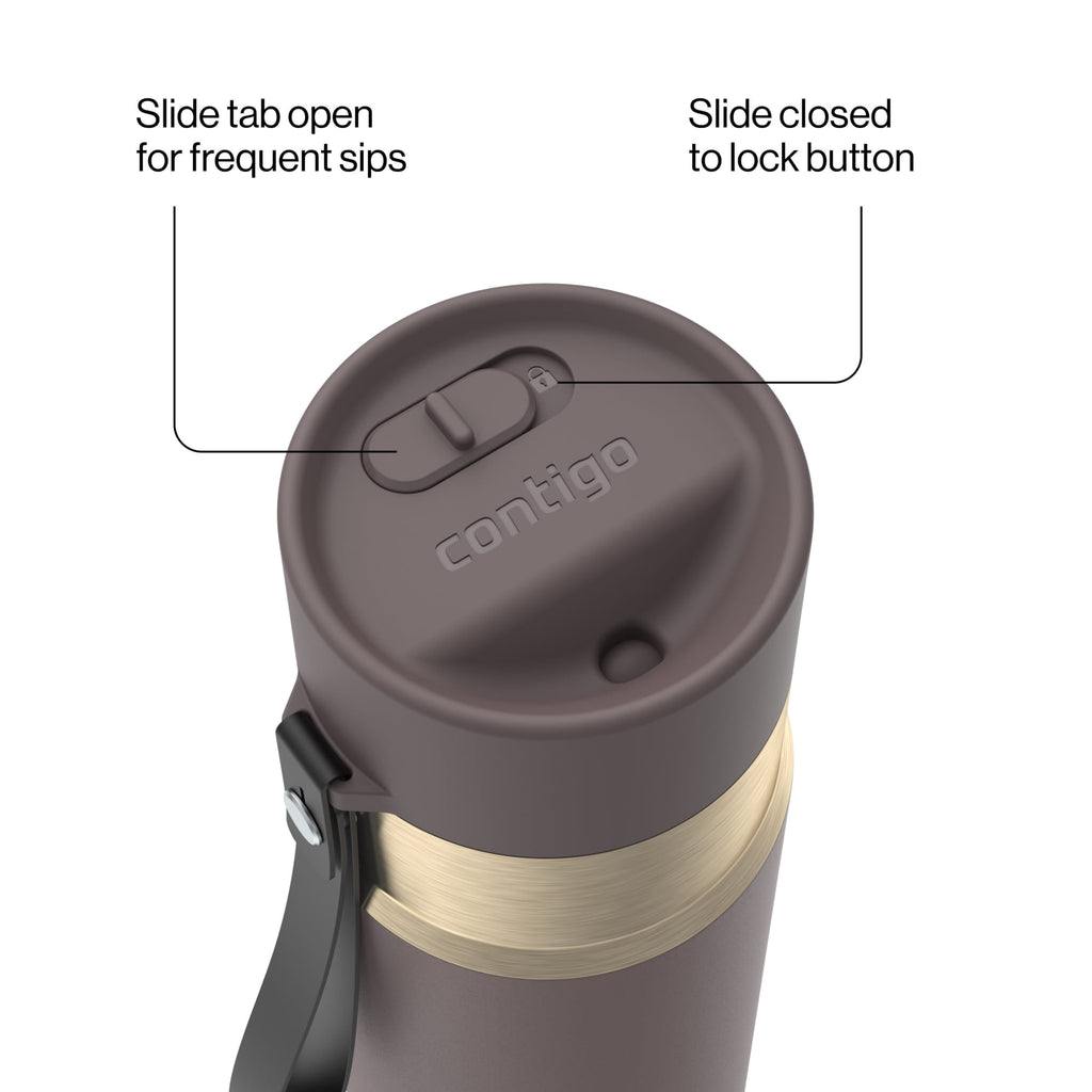 Contigo AutoSeal 16 oz Leakproof Water Bottle with Carrying Strap C023G