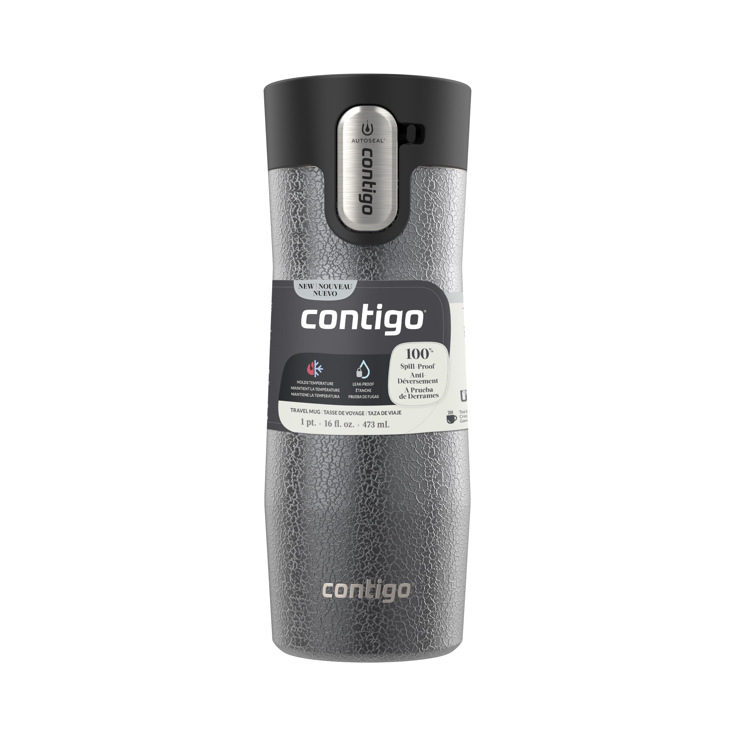 Contigo AUTOSEAL West Loop Vacuum-Insulated Stainless Steel Travel Mug with Easy-Clean Lid, 16 oz C031U