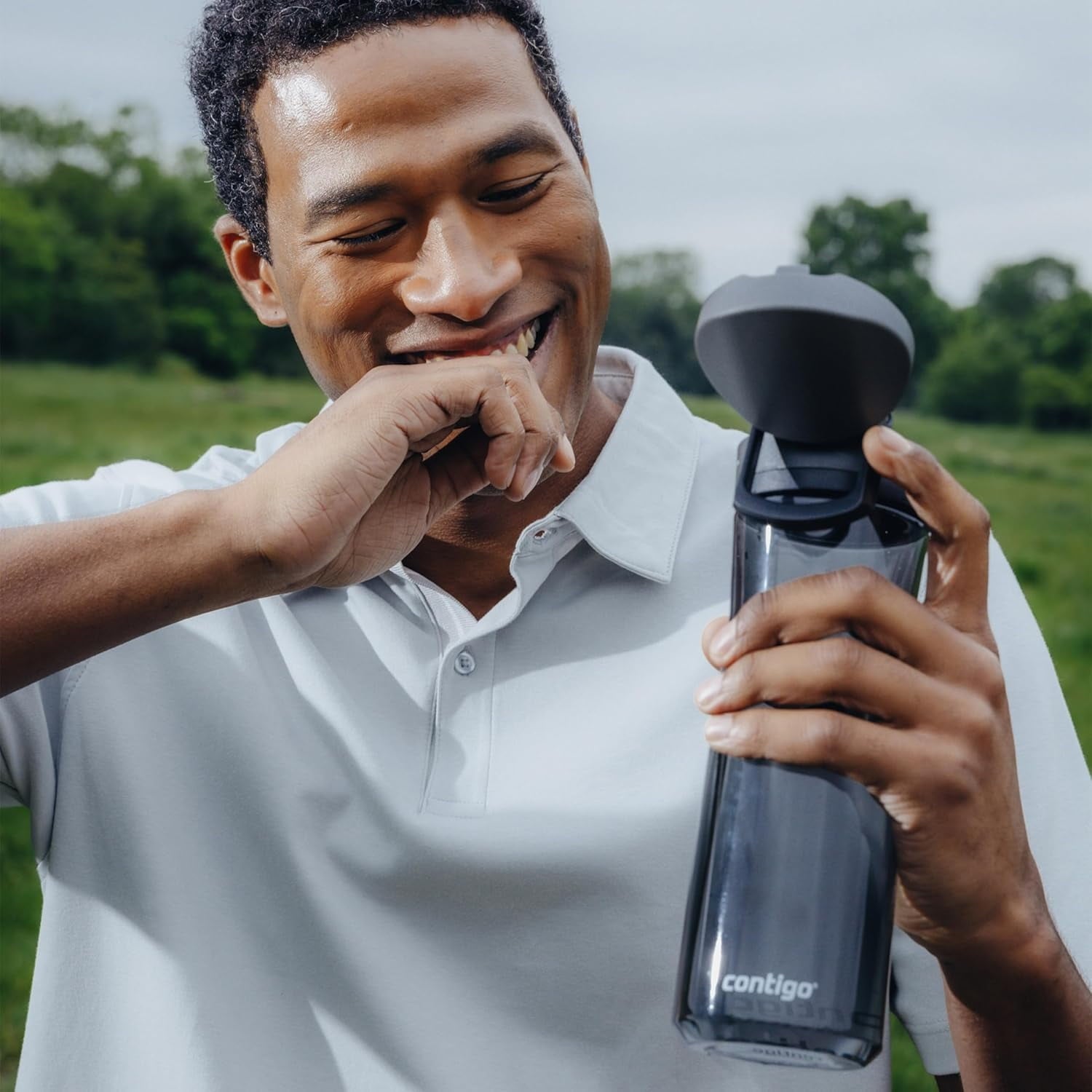 Contigo - Water Bottle with Leak-Proof and Locking Lid, BPA Free, 709ml Capacity, Black C087E