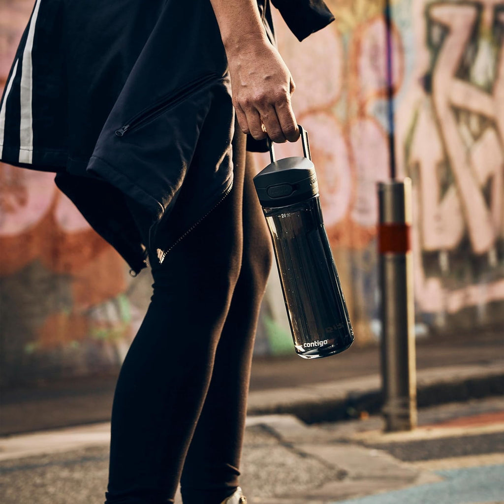 Contigo - Water Bottle with Leak-Proof and Locking Lid, BPA Free, 709ml Capacity, Black C087E
