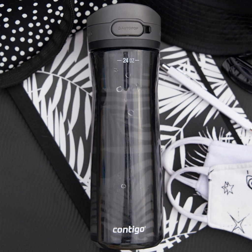 Contigo - Water Bottle with Leak-Proof and Locking Lid, BPA Free, 709ml Capacity, Black C087E