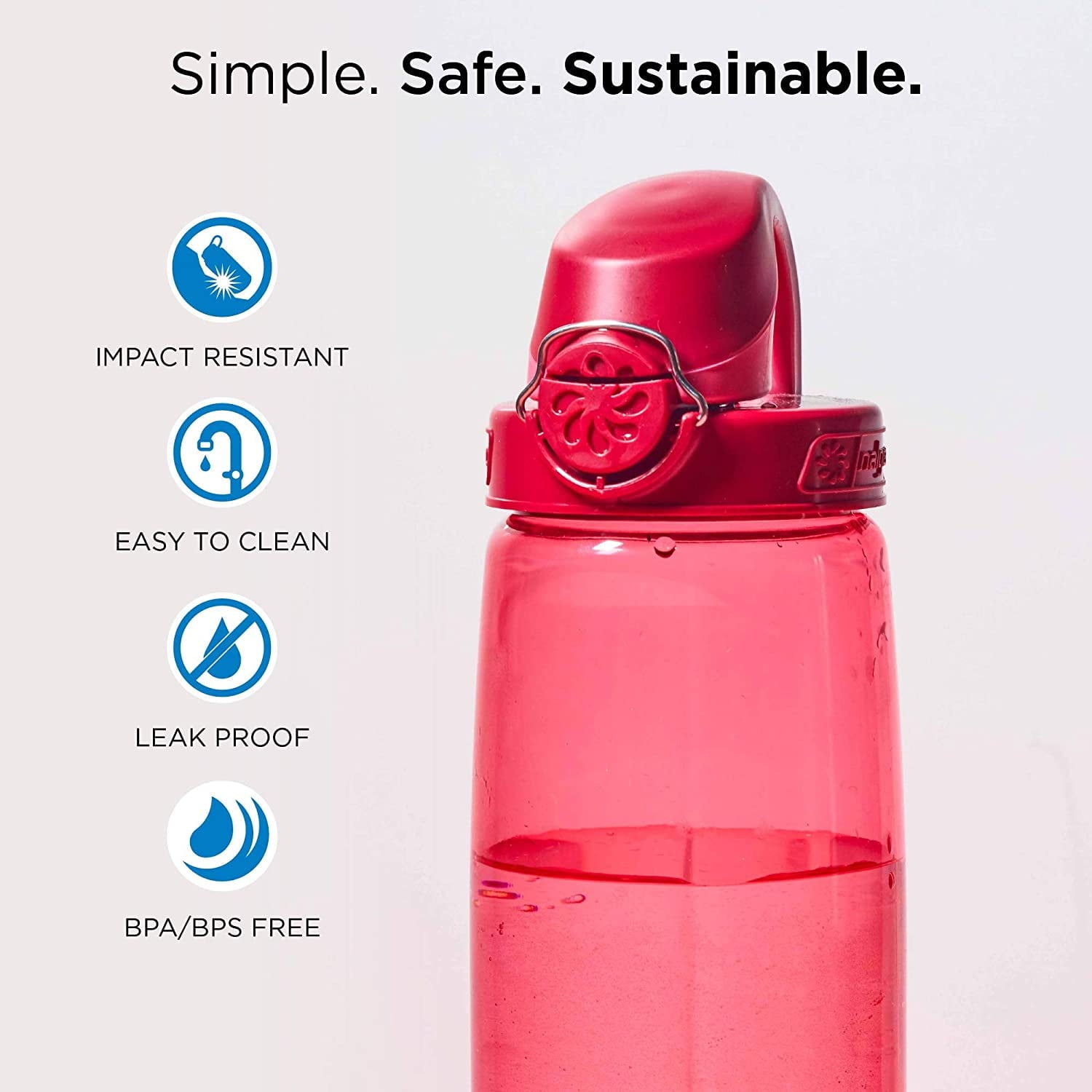 Nalgene Tritan OTF Water Bottle: 24oz, Glacial Blue C142N