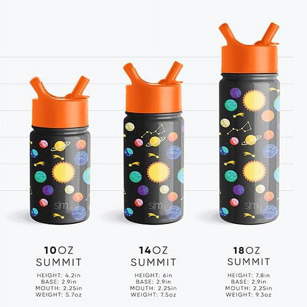 Simple Modern CoComelon Kids Water Bottle with Straw Lid | Insulated Stainless Steel Reusable Tumbler for Toddlers, Girls | Summit Collection | 14oz, CoComelon Pink Melon C688X