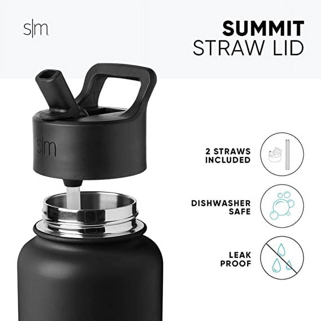 Simple Modern Summit Water Bottle Straw Lid Vacuum Insulated Stainless Steel Bottle | 14 fl oz C686G
