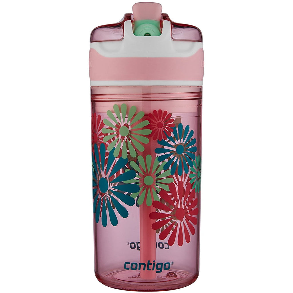 Contigo 13 oz. Kid's Snack Hero Drink Tumbler - Ballet Slipper Pink with Flowers C097S