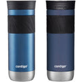 Contigo SNAPSEAL Insulated Stainless Steel Travel Mug with Grip, 20 oz, Blue Corn &amp; Midnight Berry, 2-Pack C013M