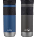 Contigo Byron 2.0 Stainless Steel Travel Mug with SNAPSEAL Lid and Grip, 20 oz, Sake &amp; Blue Corn, 2-Pack C014K