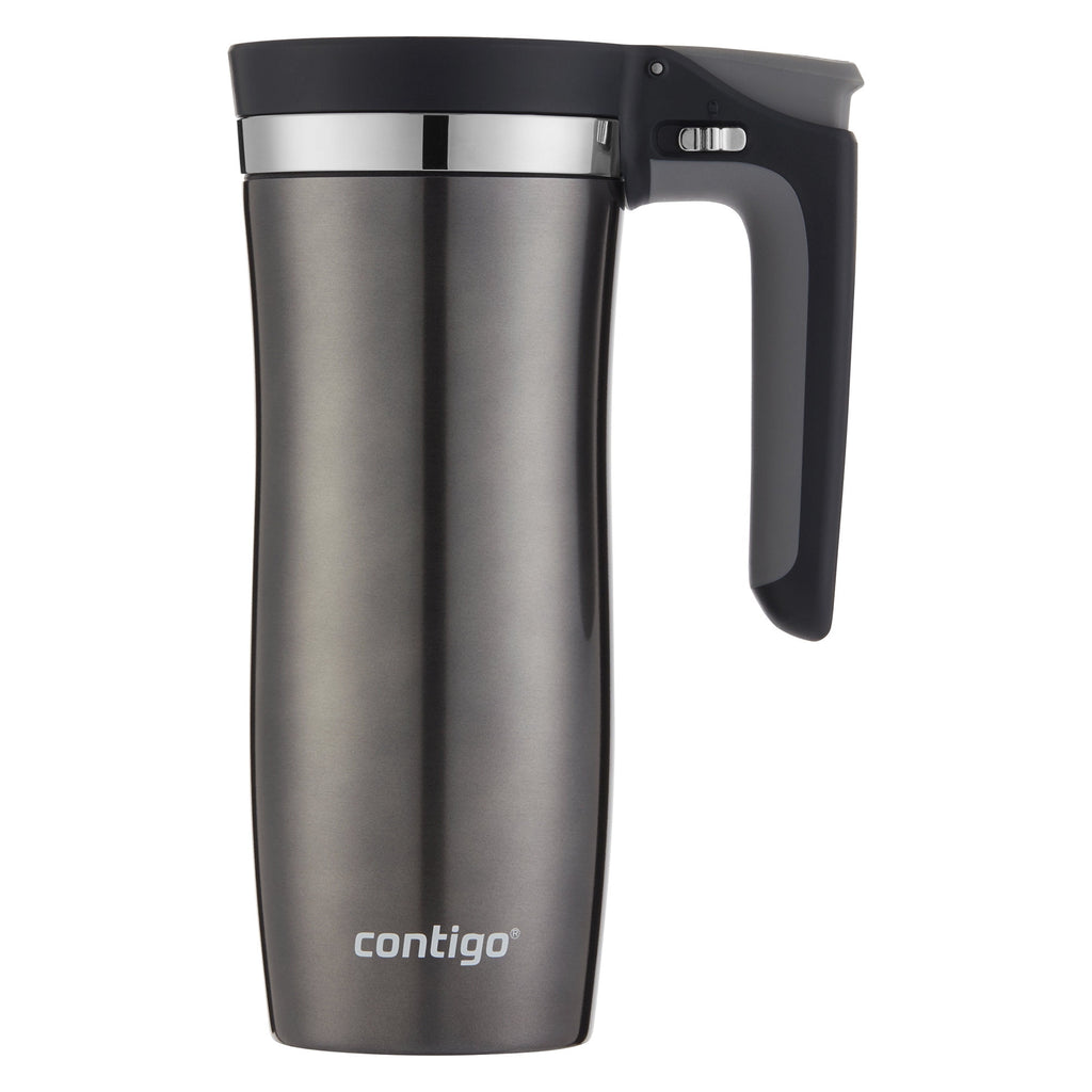 Contigo Autoseal Vacuum Insulated 16 Ounce Stainless Steel Gunmetal Travel Mug with Easy Lid C064L