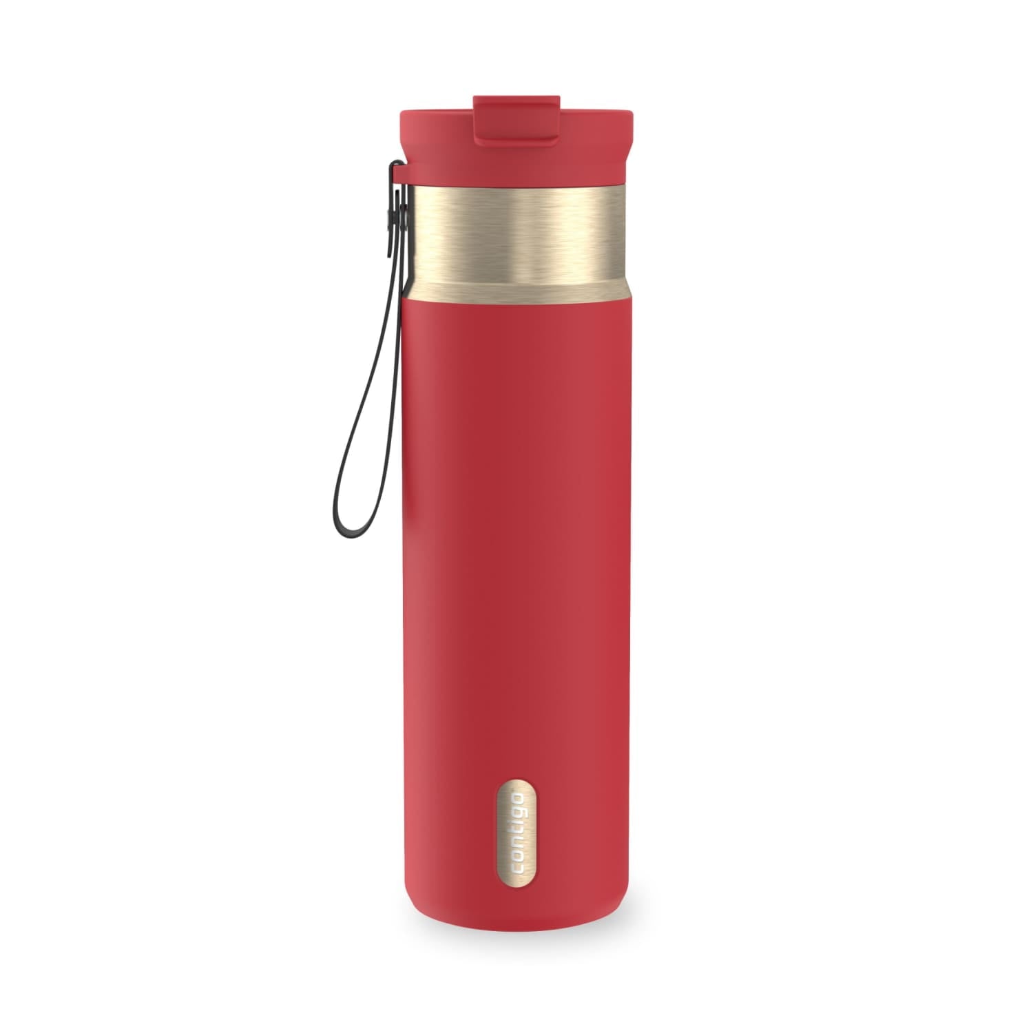 Contigo DualSip 24 oz Leakproof Insulated Water Bottle with Carrying Strap and 2-Way Lid C041M