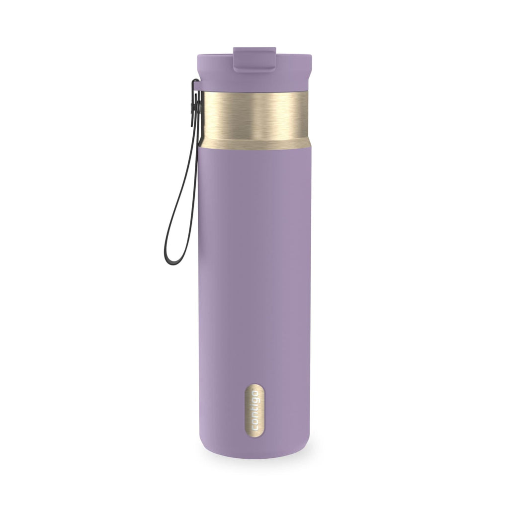 Contigo DualSip 24 oz Leakproof Insulated Water Bottle with Carrying Strap and 2-Way Lid C041M