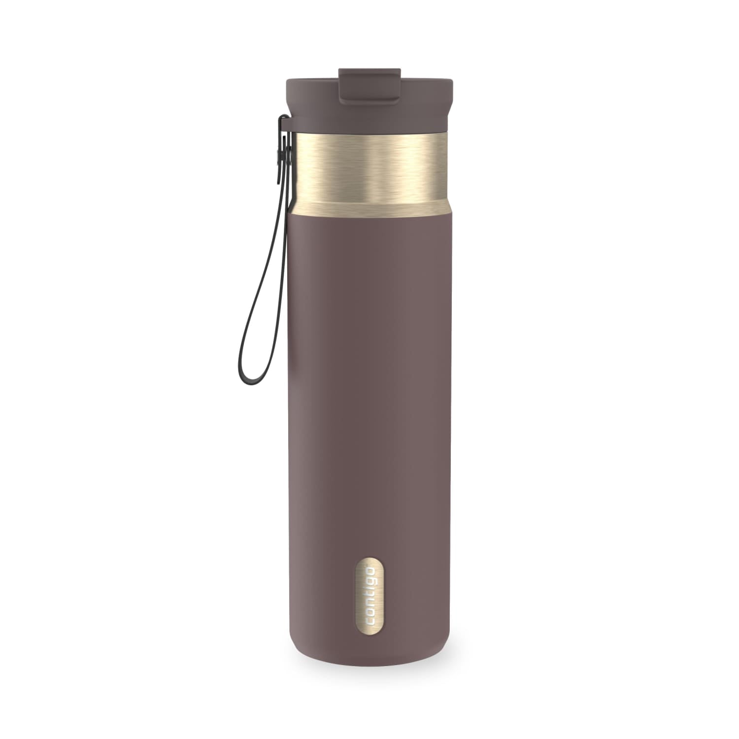 Contigo DualSip 24 oz Leakproof Insulated Water Bottle with Carrying Strap and 2-Way Lid C041M