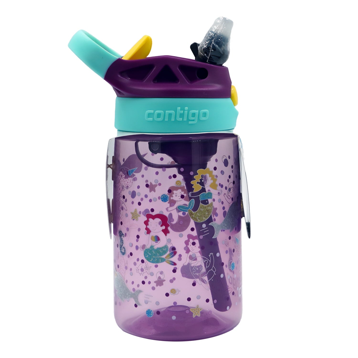 Contigo Kids Water Bottle with Redesigned AUTOSPOUT Straw, 14 oz, Grape Forest Haven C003F
