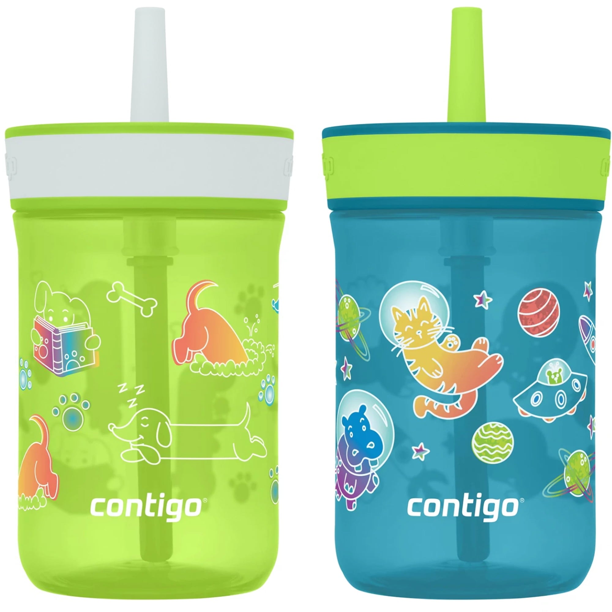 Contigo Kid's 14 oz. Leighton Tumbler 2-Pack - Dogs Doing Things/Spacecraft C110B