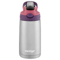 Contigo Kids Stainless Steel Water Bottle with Redesigned AUTOSPOUT Straw Lid Eggplant and Punch, 13 fl oz. C116K