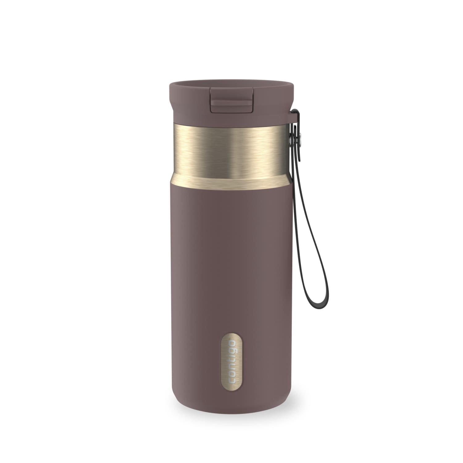 Contigo SnapSeal 16 oz Leakproof Stainless Steel Water Bottle with Carrying Strap C048E