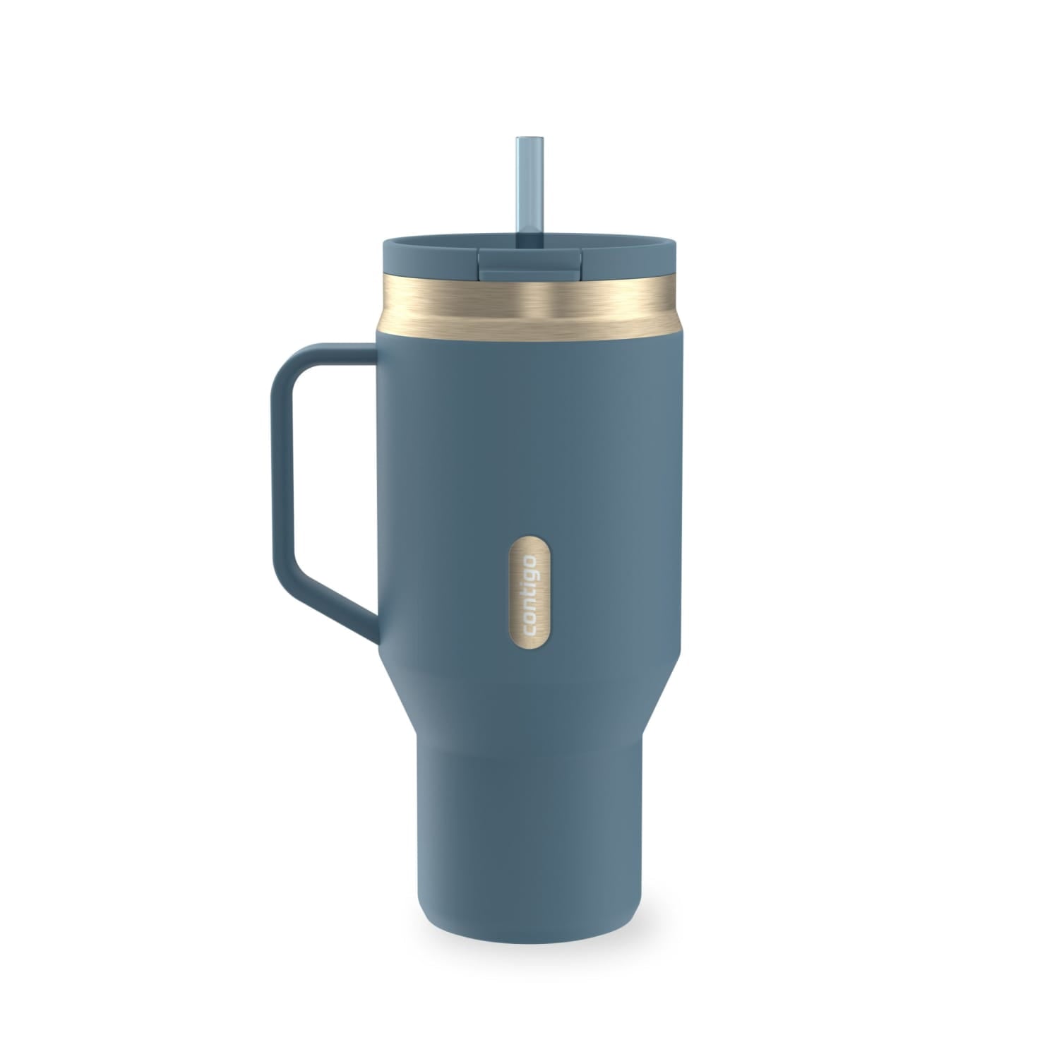 Contigo SnapSeal Leakproof Stainless Steel Reusable Water Bottle Tumbler with Side Handle, Black/Bronze, 30 oz C015E