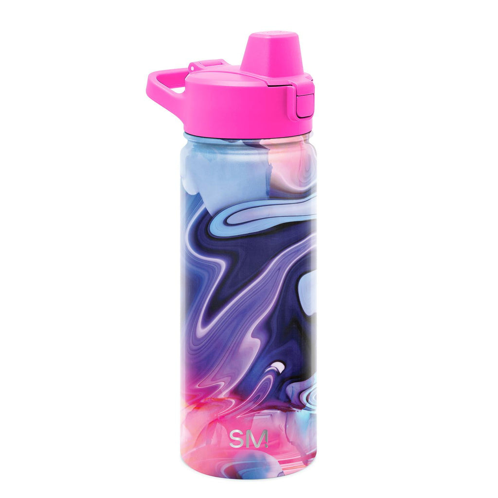 Simple Modern 18 fl oz Insulated Stainless Steel Summit Water Bottle with Covered Silicone Straw Lid | Dreamcicle C401C