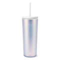 Simple Modern 24 fl oz Double Wall Plastic Classic Tumbler with Straw|Opalescent C393Y
