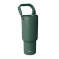 Simple Modern 30 fl oz Insulated Stainless Steel Trek Pivot Tumbler with Straw Lid and Top Handle|Forest C400V