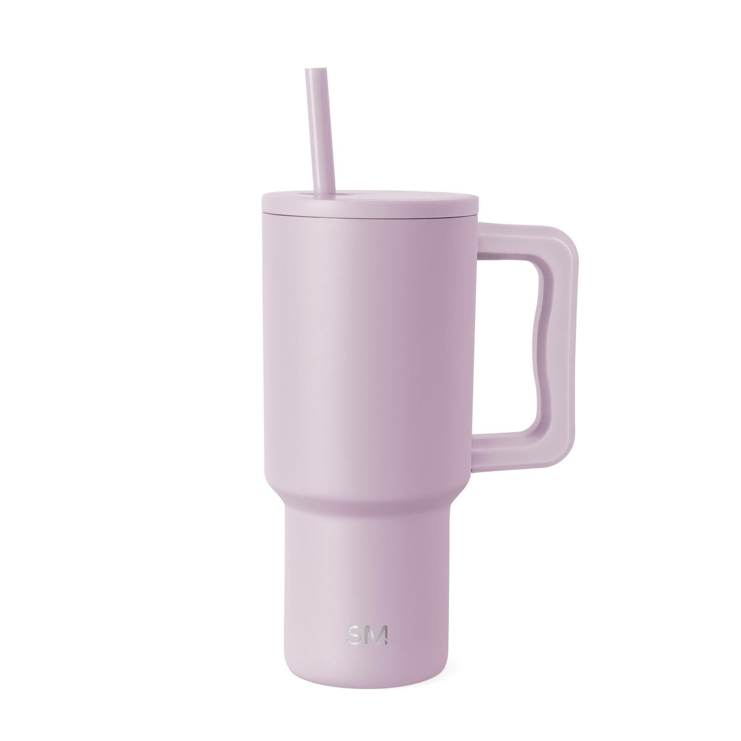 Simple Modern 30 fl oz Insulated Stainless Steel Trek Tumbler with Straw Lid | Seaglass Sage and Cream Checkmate C690P