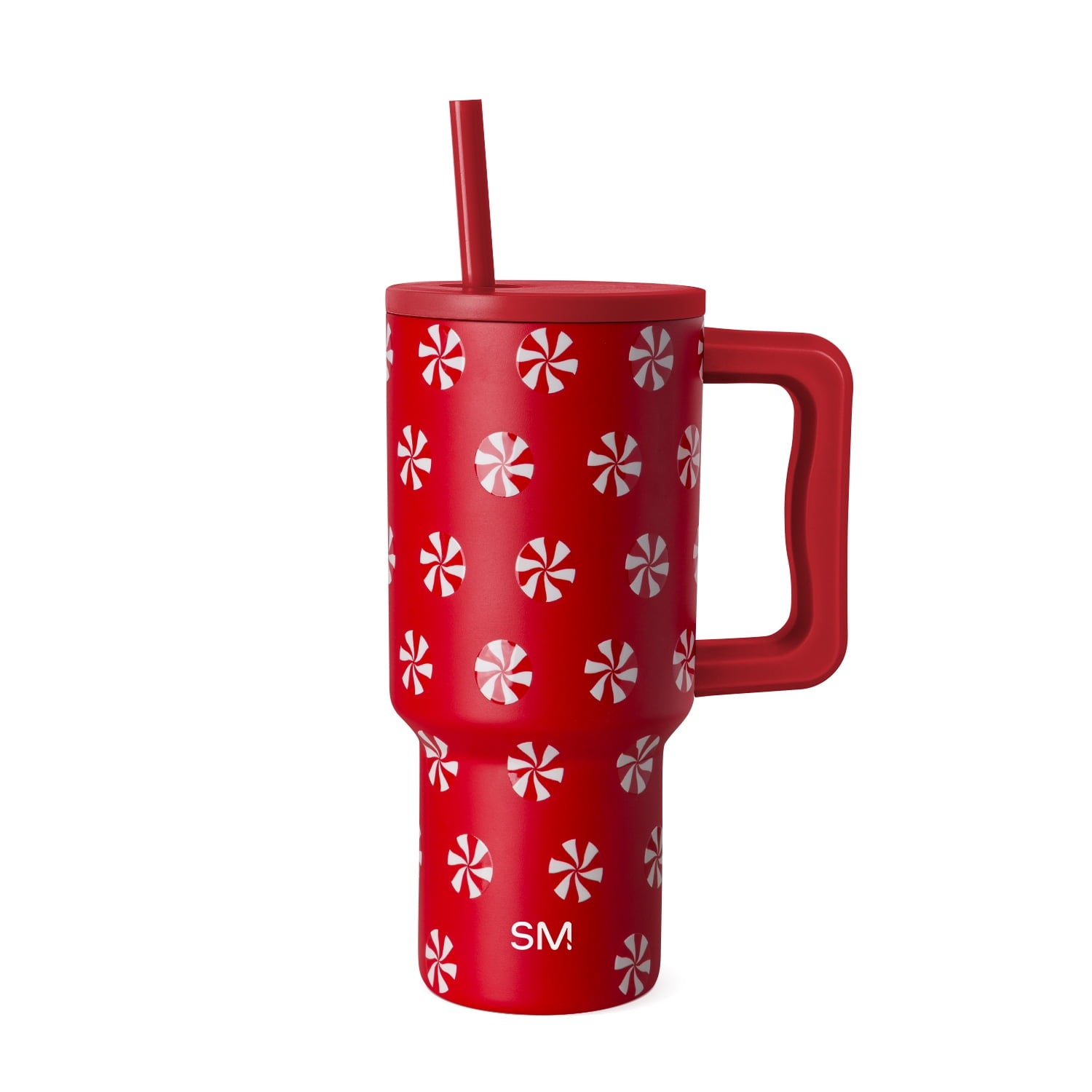 Simple Modern 30 fl oz Insulated Stainless Steel Trek Tumbler with Straw Lid | Seaglass Sage and Cream Checkmate C690P