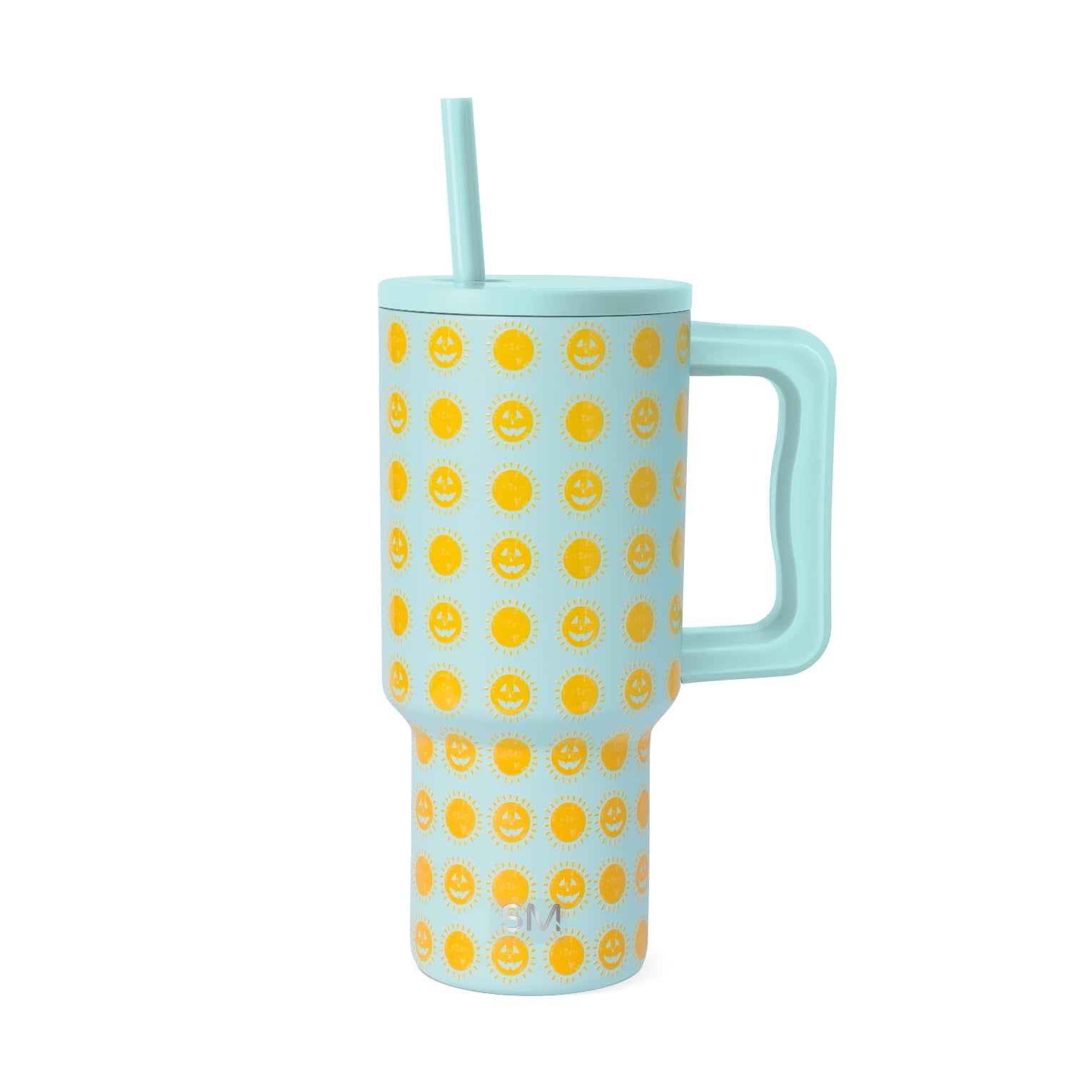 Simple Modern 30 fl oz Insulated Stainless Steel Trek Tumbler with Straw Lid | Seaglass Sage and Cream Checkmate C690P
