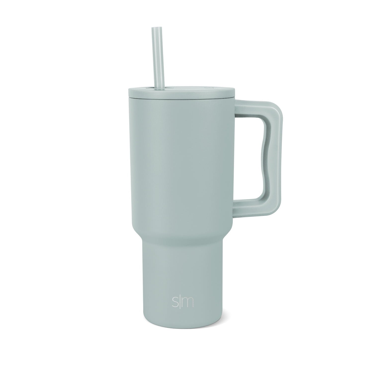Simple Modern 30 fl oz Insulated Stainless Steel Trek Tumbler with Straw Lid | Seaglass Sage and Cream Checkmate C690P