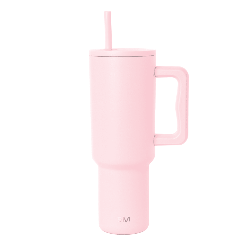 Simple Modern 40 fl oz Insulated Stainless Steel Trek Tumbler with Straw Lid | Blush C392Z