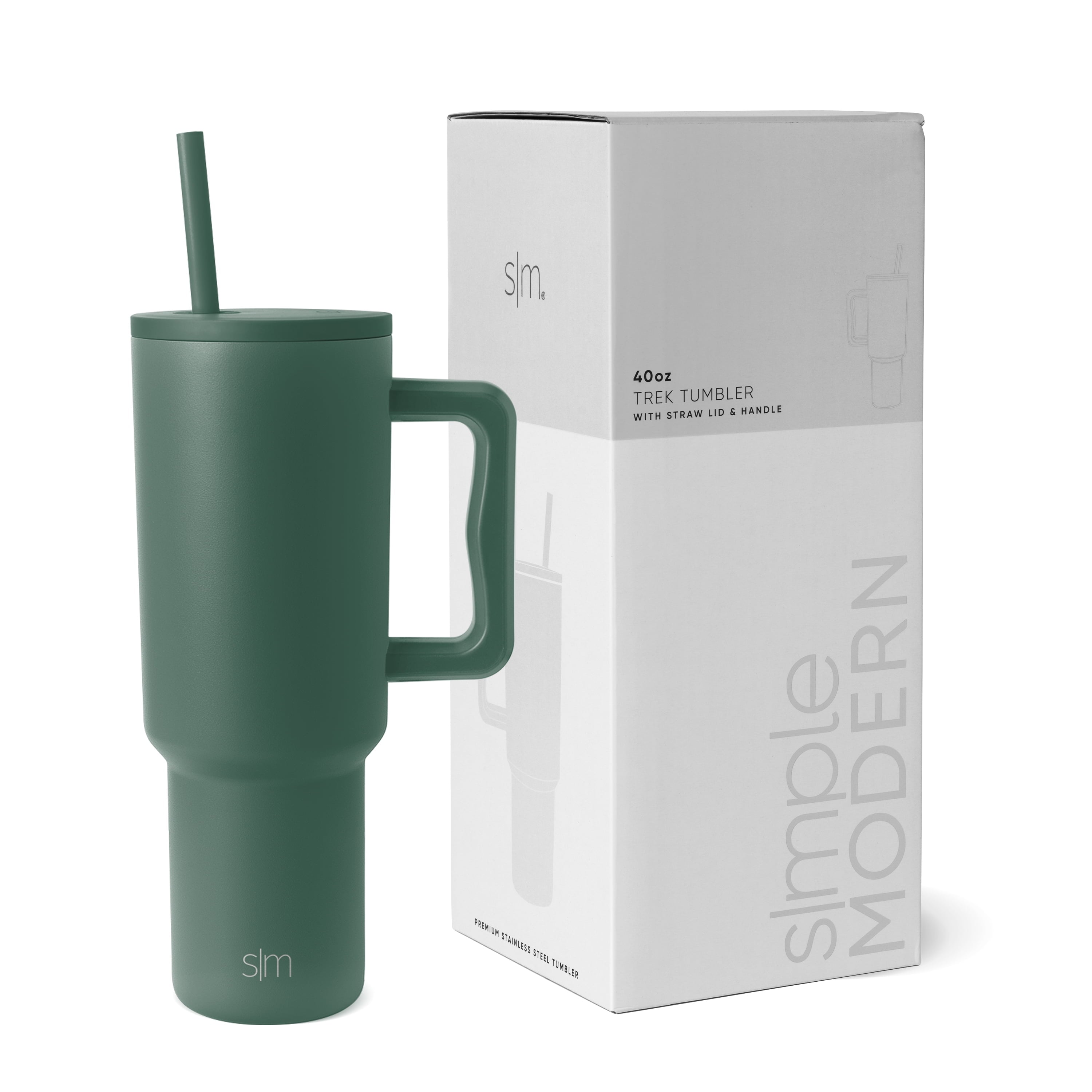 Simple Modern 40 fl oz Insulated Stainless Steel Trek Tumbler with Straw Lid | 80s Mix C403J