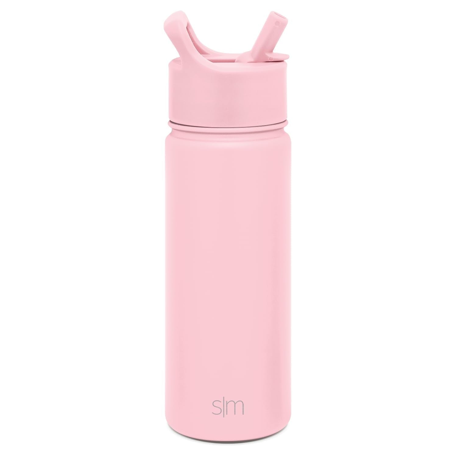 Simple Modern Kids Water Bottle with Straw Lid Vacuum Insulated Stainless Steel Metal Thermos Bottles | Reusable Leak Proof BPA-Free Flask for School | Summit Collection | 18oz, Blush -Blush C687K