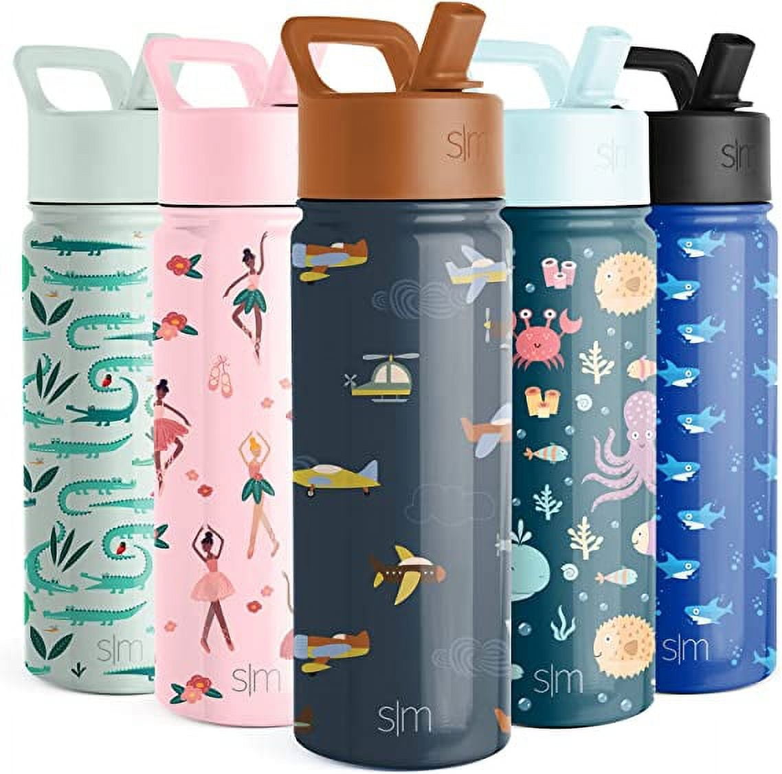 Simple Modern Summit Water Bottle Straw Lid Vacuum Insulated Stainless Steel Bottle | 18 fl oz C425K