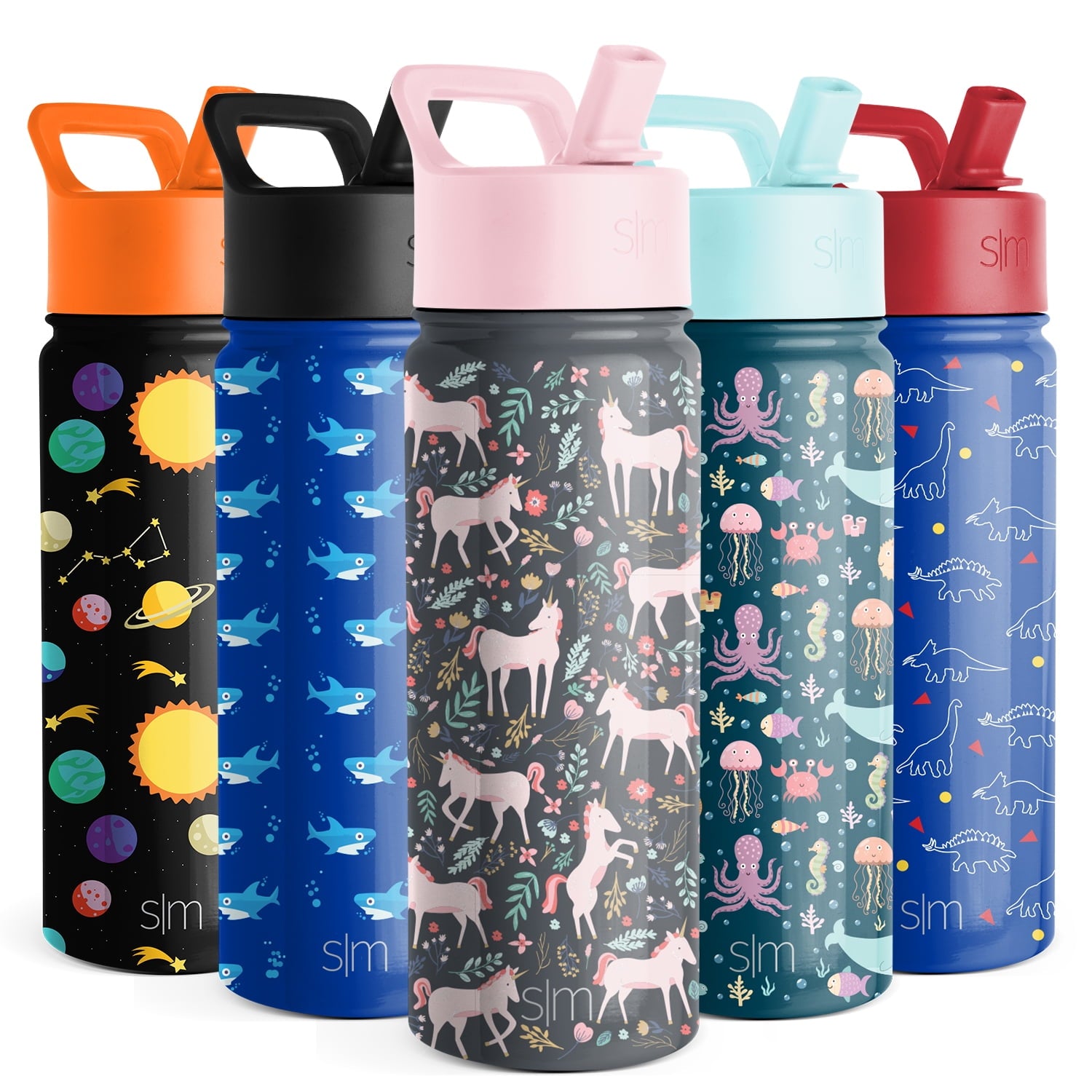 Simple Modern Summit Water Bottle Straw Lid Vacuum Insulated Stainless Steel Bottle | 14 fl oz C431D