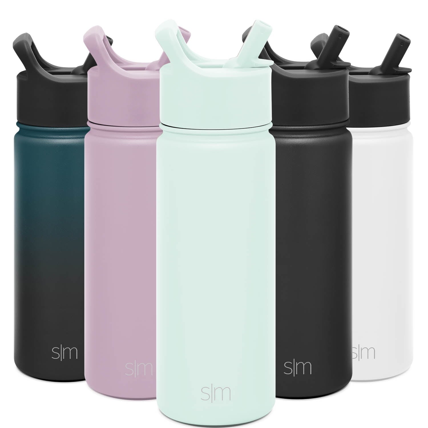 Simple Modern Summit Water Bottle Straw Lid Vacuum Insulated Stainless Steel Bottle | 18 fl oz C685H