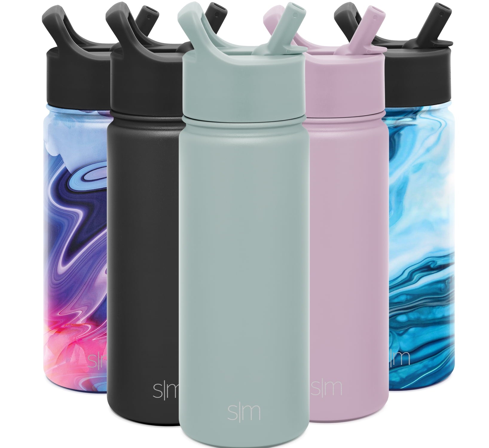Simple Modern Summit Water Bottle Straw Lid Vacuum Insulated Stainless Steel Bottle | 18 fl oz C685H