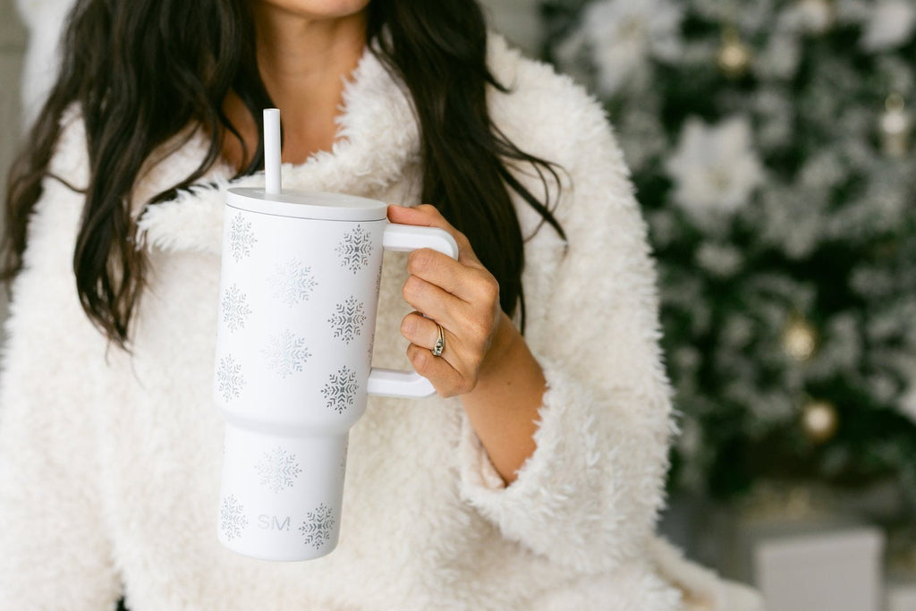 Simple Modern 30 fl oz Insulated Stainless Steel Trek Tumbler with Straw Lid | Seaglass Sage and Cream Checkmate C690P